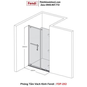 Phòng Tắm Vách Kính FENDI FDP-2X2