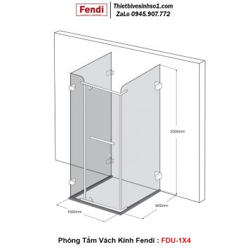 Phòng Tắm Vách Kính FENDI FDU-1X4