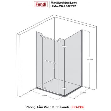 Phòng Tắm Vách Kính FENDI FIG-2X4