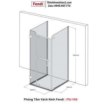 Phòng Tắm Vách Kính FENDI FIU-1X4