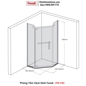 Phòng Tắm Vách Kính FENDI FIV-1X3