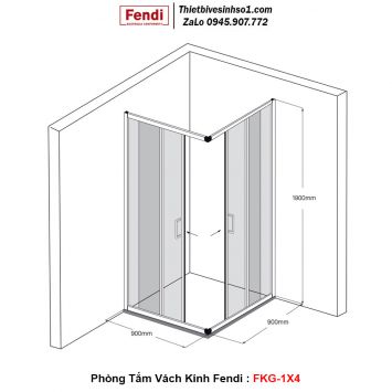 Phòng Tắm Vách Kính FENDI FKG-1X4