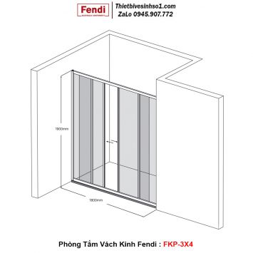 Phòng Tắm Vách Kính FENDI FKP-3X4