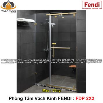 Phòng Tắm Vách Kính FENDI FDP-2X2 Gold