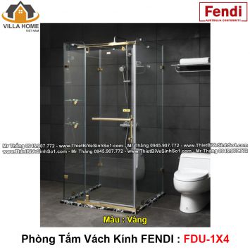 Phòng Tắm Vách Kính FENDI FDU-1X4 Gold
