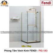 Phòng Tắm Vách Kính FENDI FIG-1X3 Gold