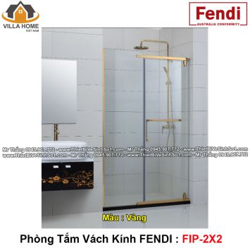 Phòng Tắm Vách Kính FENDI FIP-2X2 Gold