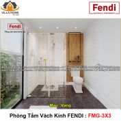 Phòng Tắm Vách Kính FENDI FMG-3X3 Gold