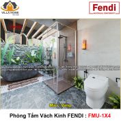 Phòng Tắm Vách Kính FENDI FMU-1X4 Gold