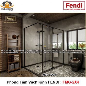 Phòng Tắm Vách Kính FENDI FMG-2X4 Black
