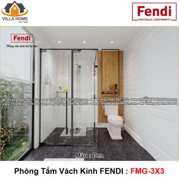 Phòng Tắm Vách Kính FENDI FMG-3X3 Black