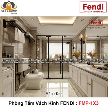 Phòng Tắm Vách Kính FENDI FMP-1X3 Black