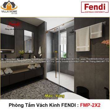 Phòng Tắm Vách Kính FENDI FMP-2X2 Gold