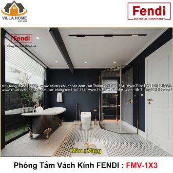 Phòng Tắm Vách Kính FENDI FMV-1X3 Gold