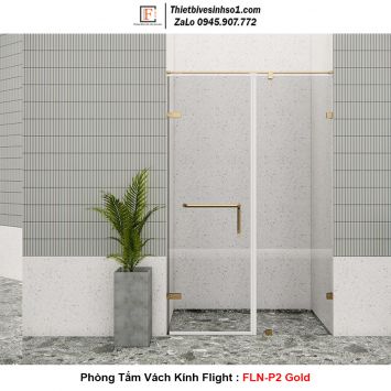 Phòng Tắm Vách Kính Flight FLN-P2 Gold