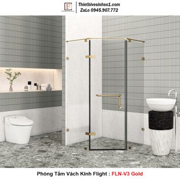 Phòng Tắm Vách Kính Flight FLN-V3 Gold