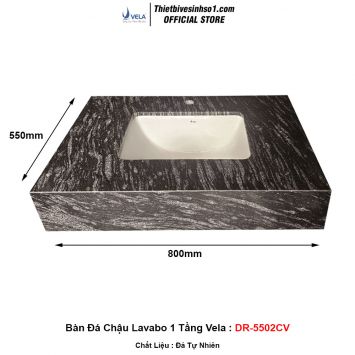 Bàn Đá Chậu Lavabo 1 Tầng Vela DR-5502CV