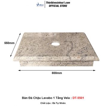 Bàn Đá Chậu Lavabo 1 Tầng Vela DT-5501