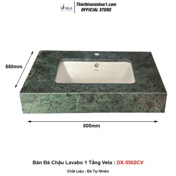 Bàn Đá Chậu Lavabo 1 Tầng Vela DX-5502CV