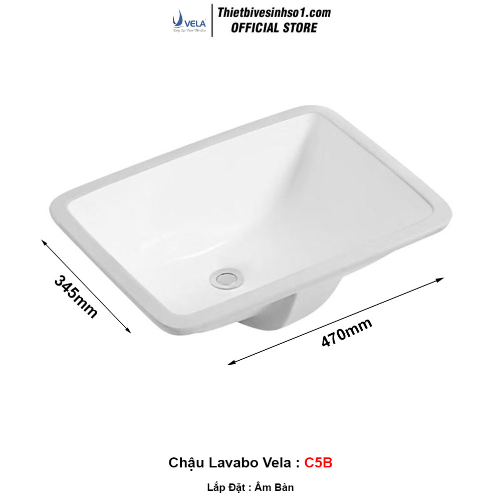 Chậu Lavabo Vela C5B Chậu Lavabo Vela C5B