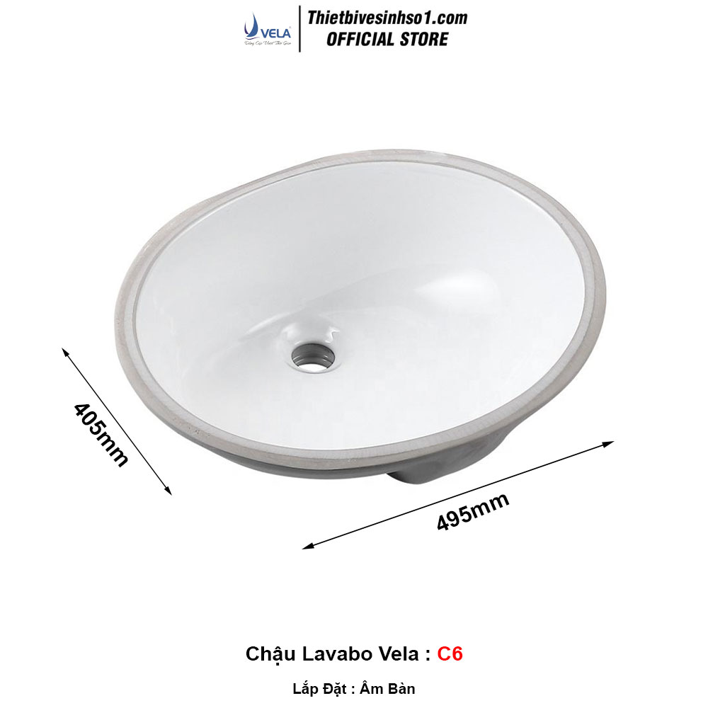 Chậu Lavabo Vela C6 Chậu Lavabo Vela C6