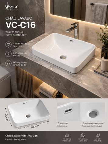 Chậu Lavabo Vela VC-C16