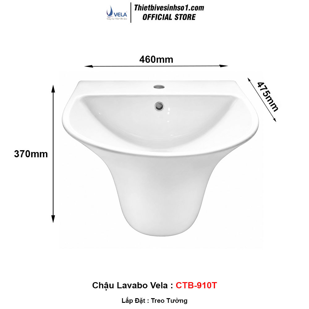 Chậu Lavabo Vela CTB-910T Chậu Lavabo Vela CTB-910T
