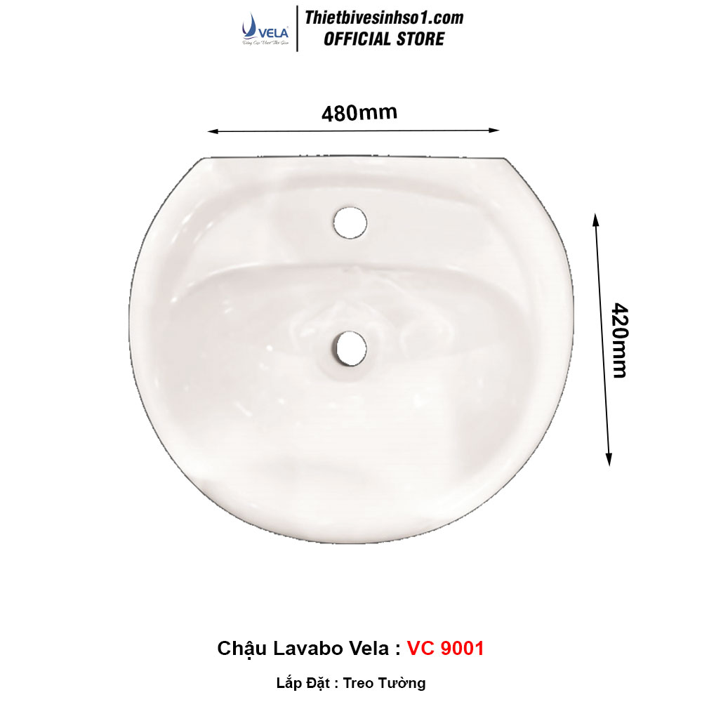 Chậu Lavabo Vela VC-9001