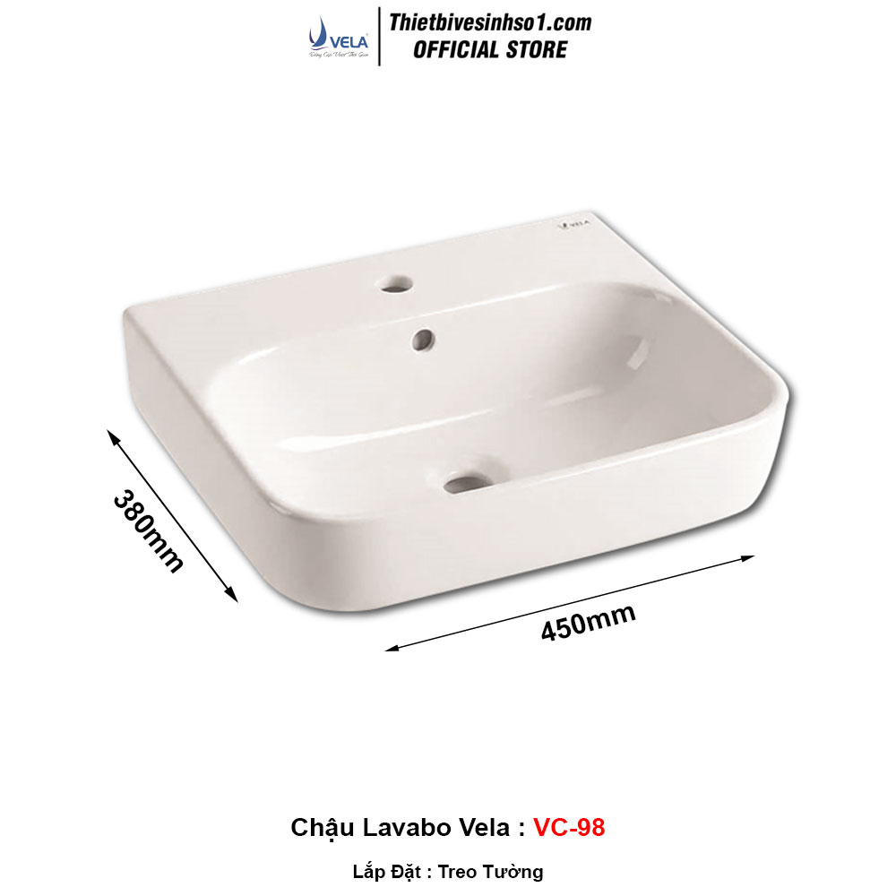 Chậu Lavabo Vela VC-98 Chậu Lavabo Vela VC-98