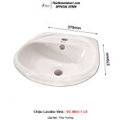 Chậu Lavabo Vela VC-Mini 1 Lỗ