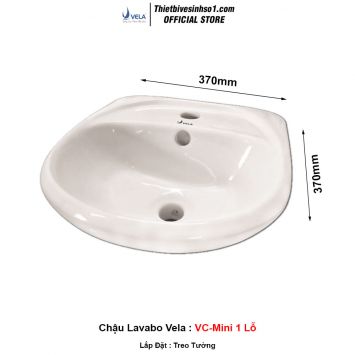 Chậu Lavabo Vela VC-Mini 1 Lỗ