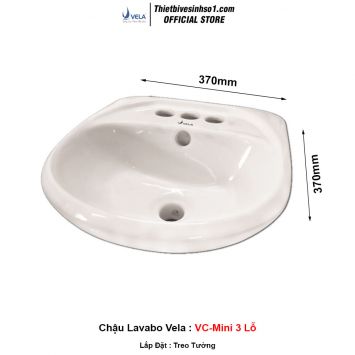 Chậu Lavabo Vela VC-Mini 3 Lỗ