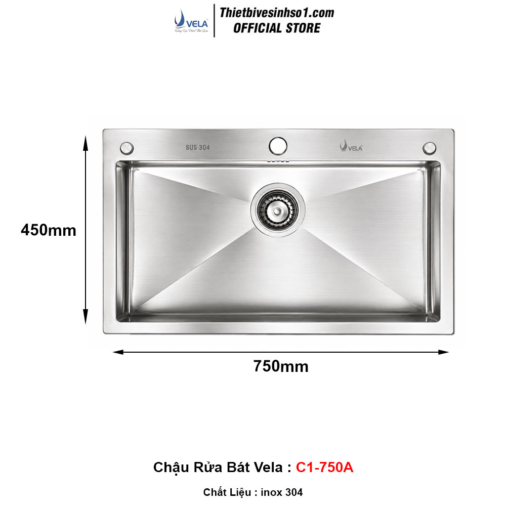 Chậu Rửa Bát Vela C1-750A Chậu Rửa Bát Vela C1-750A