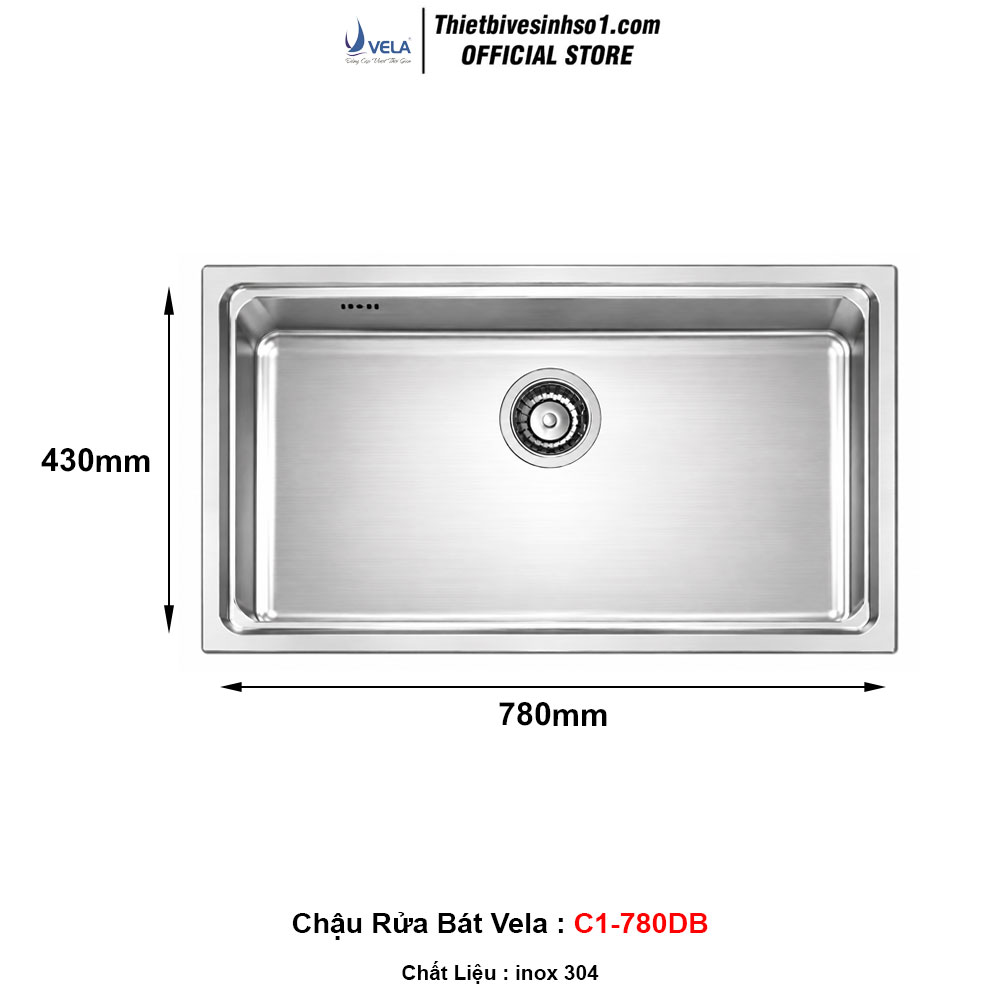 Chậu Rửa Bát Vela C1-780DB Chậu Rửa Bát Vela C1-780DB