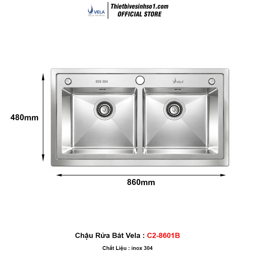 Chậu Rửa Bát Vela C2-8601B Chậu Rửa Bát Vela C2-8601B