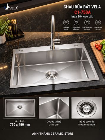 Chậu Rửa Bát Vela C1-750A