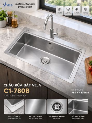 Chậu Rửa Bát Vela C1-780B