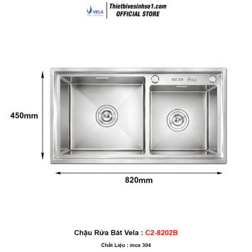 Chậu Rửa Bát Vela C2-8202B