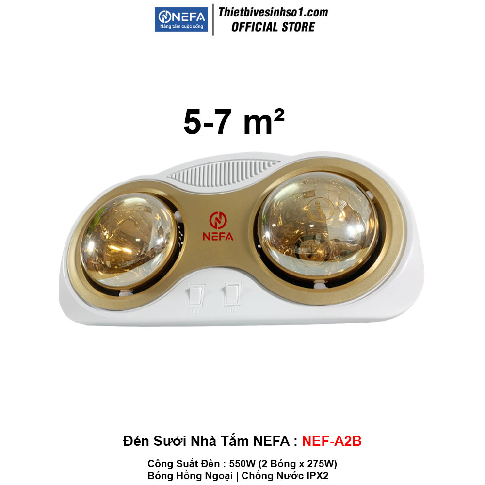Đèn Sưởi Nhà Tắm NEFA NEF-A2B Đèn Sưởi Nhà Tắm NEFA NEF-A2B