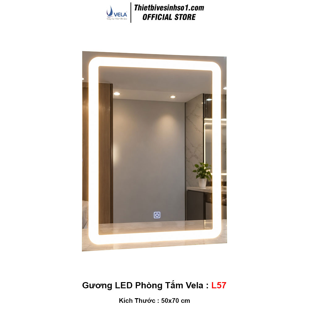 Gương LED Phòng Tắm Vela L57 Gương LED Phòng Tắm Vela L57