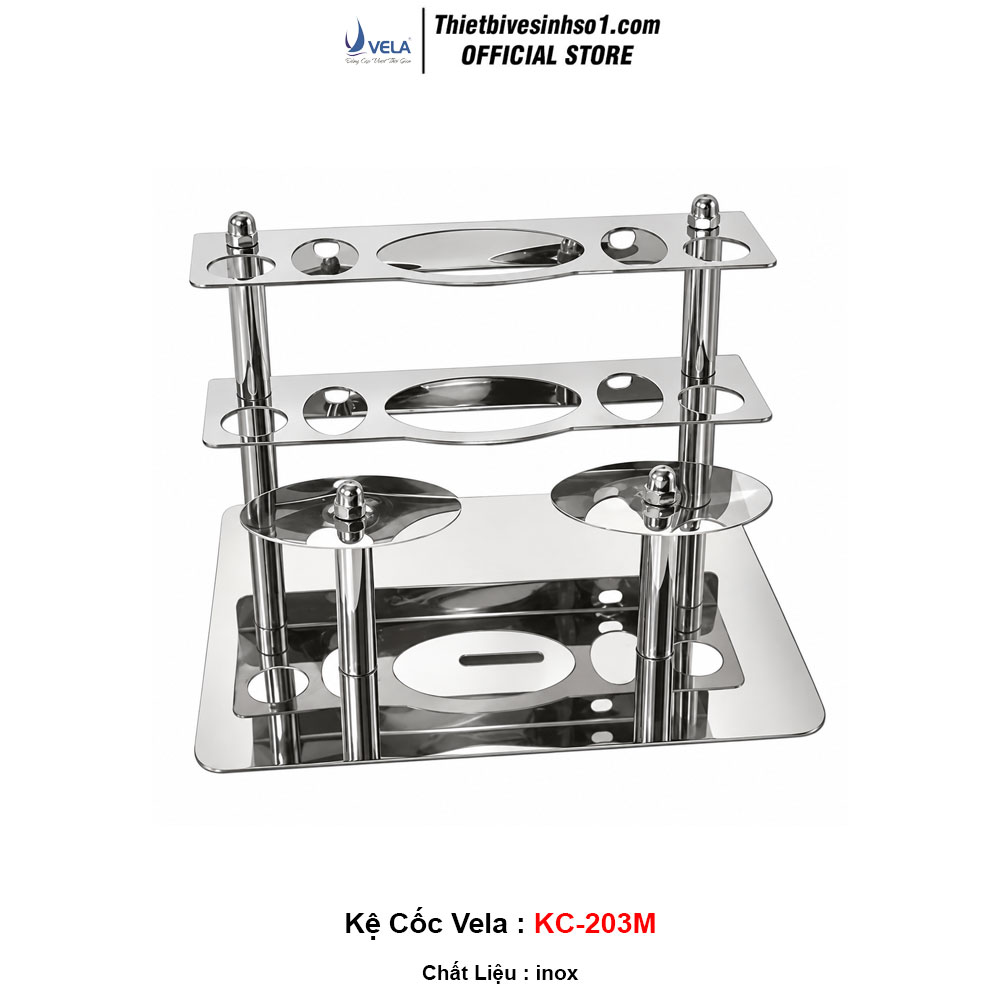 Kệ Cốc Đánh Răng Vela KC-203M Kệ Cốc Đánh Răng Vela KC-203M