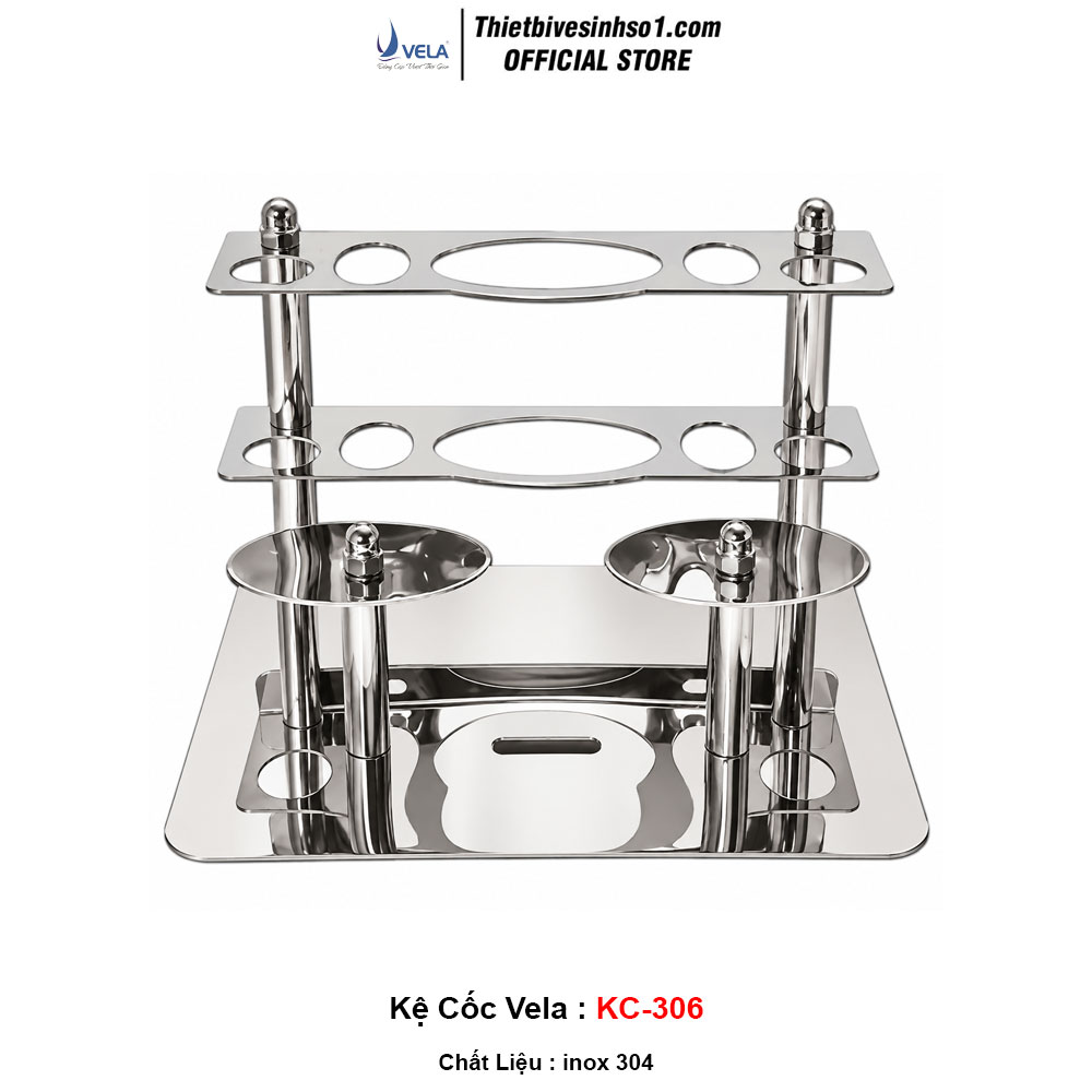 Kệ Cốc Đánh Răng Vela KC-306 Kệ Cốc Đánh Răng Vela KC-306