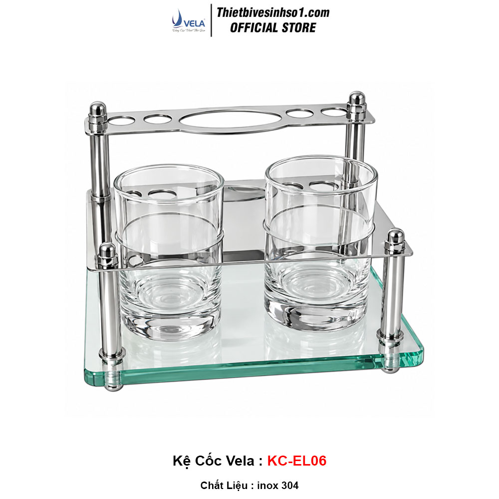 Kệ Cốc Đánh Răng Vela KC-EL06