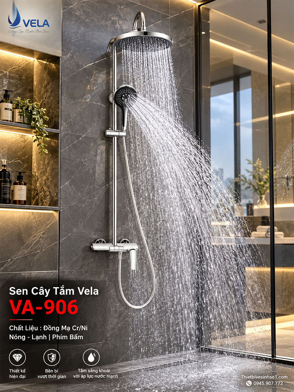Sen Cây Tắm Vela VA-906 Sen Cây Tắm Vela VA-906