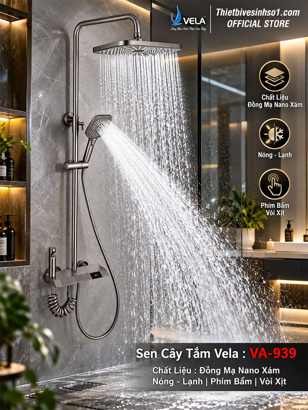 Sen Cây Tắm Vela VA-939 Sen Cây Tắm Vela VA-939