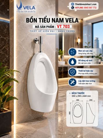 Tiểu Nam Treo Tường Vela VT-703