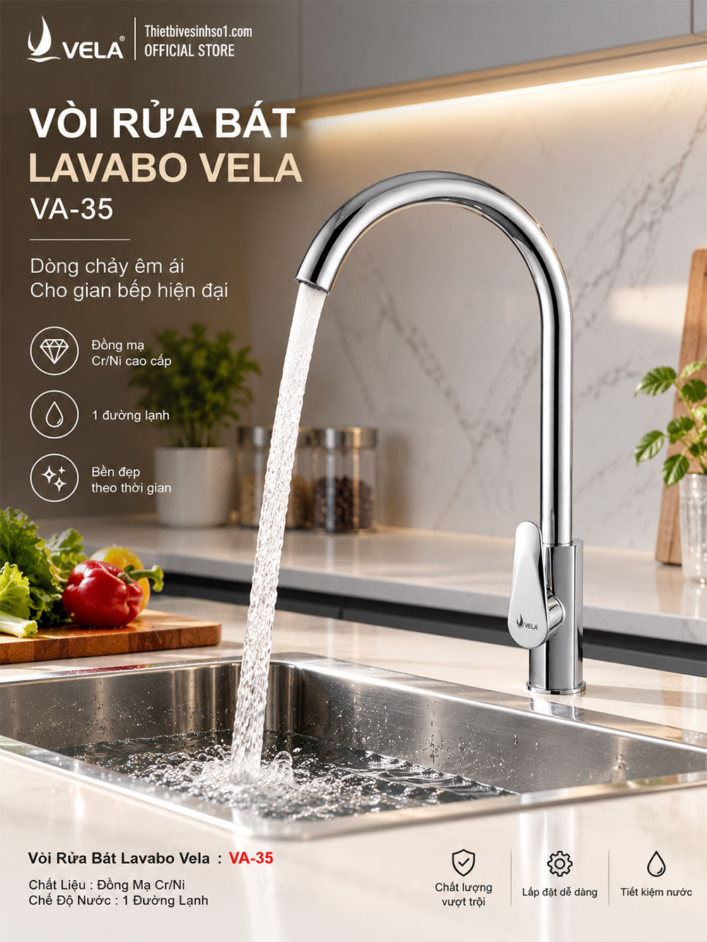 Vòi Rửa Bát Vela VA-35 Vòi Rửa Bát Vela VA-35