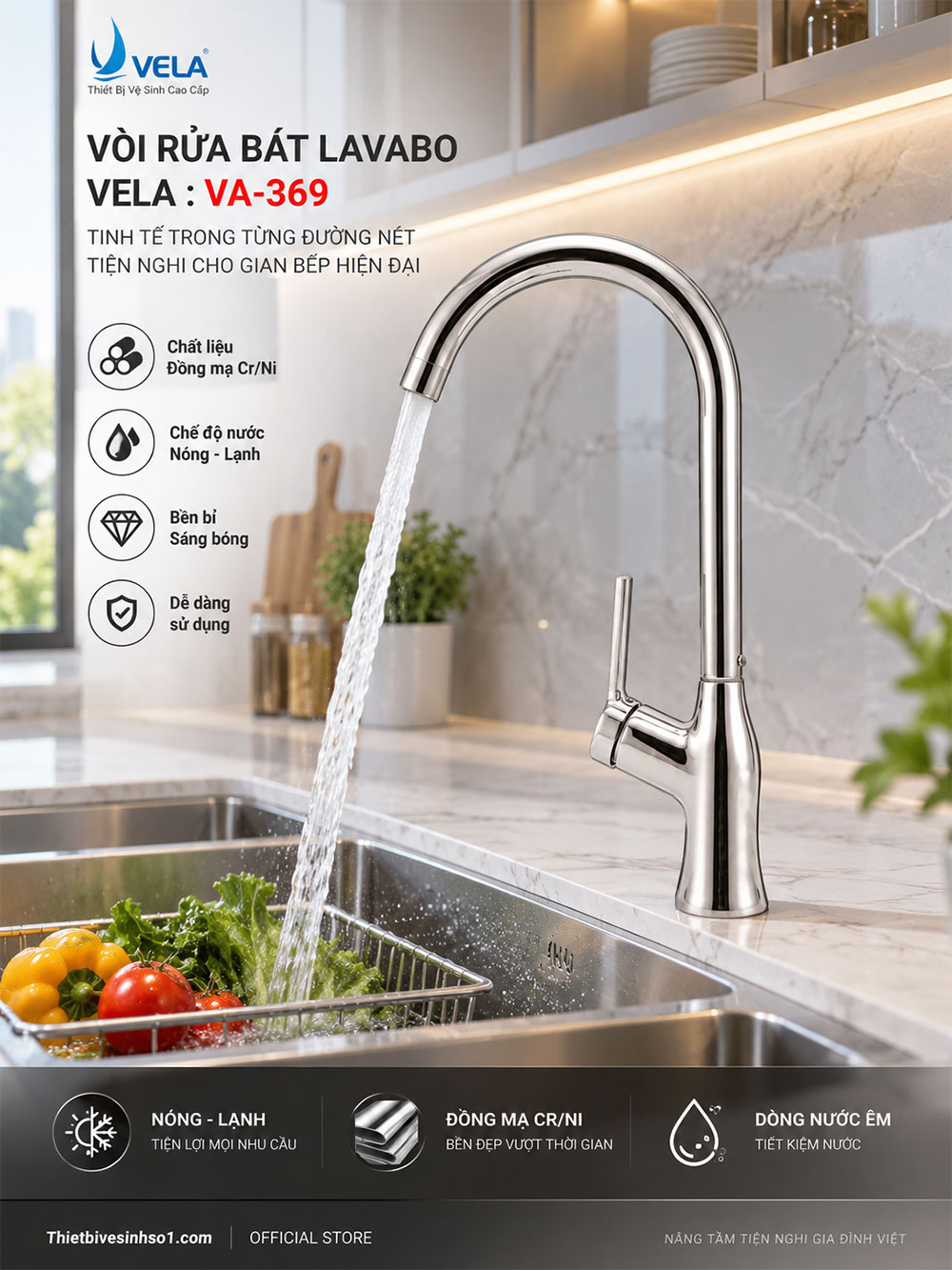 Vòi Rửa Bát Vela VA-369 Vòi Rửa Bát Vela VA-369