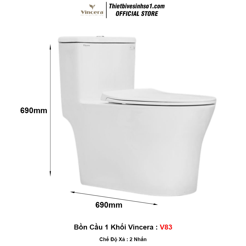 Bồn Cầu Vincera V83