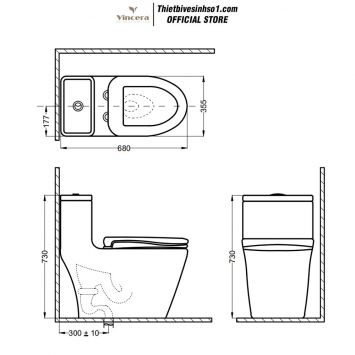 Bồn Cầu Vincera V94
